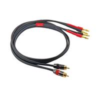 WJSTN Lot de 2 câbles adaptateurs fiche banane vers RCA pour haut-parleur phono RCA 12 AWG 3 m