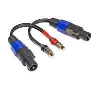 WJSTN Lot de 2 câbles adaptateurs Speakon vers RCA, mâle vers RCA femelle, câble de haut-parleur 12 AWG, 15,2 cm