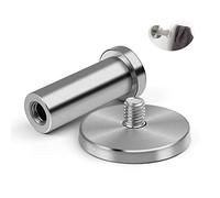 WJUAN 4 Pièces Patere Murale Ronds Argent, Porte Manteau Crochet en Acier Inoxydable de 53 mm Suitable for Hanging Objects in Kitchen, Bathroom and Master Bedroom