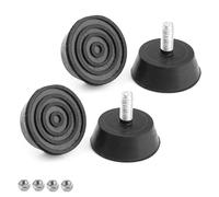 WJUAN 4 Pièces Pieds Réglables de Meubles, Pieds de Meuble Acier Galvanisé avec Filetage M6, Haute Stabilité, Pieds de Nivellement Vissés Diamètre de Base 38 MM