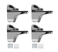 WJUAN 4 pièces Support etagere en verre Réglable, Fixation etagere verre pour étagères en bois/verre d'une épaisseur de 5 à 22 mm