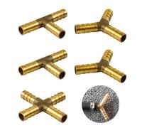 WJUAN 5 Pcs Connecteur de Tuyau en Laiton 8 mm pour Carburant-Air-Eau-Gazole (3 Versions) - Pneumatique