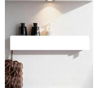 WJUAN Blanche Étagère Salle de Bain, avec Système de Purification D'eau et Crochet Latéral, Support Salle de Bain, Accessoires D'installation Inclus, Adaptée à la Salle de Bain Support gel Douche