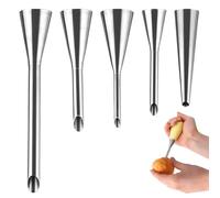WJUAN Seringue Patisserie, Embouts de Tuyauterie en Acier Inoxydable, Finement Poli, Douille pour Choux, Compatible avec Poches àDouille, Adapté au Remplissage de Confiture,L'injection de Crème