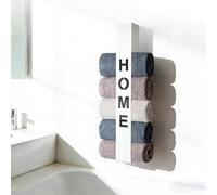 WJUAN Support Serviettes D'invité 42 cm, Porte Serviette Mural Salle de Bain sans Perçage, Blanc Porte Serviette sans Percage, avec 2 Adhésif Double Face, pour Salle de Bain et Cuisine