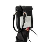 WJUHYGTF Outlets Flap Bags, Drôle Petit Sac À Bandoulière Carré 2024-Nouvelles Poches À Rabat Élégant Cool pour Les Femmes Et Les Dames Switch,Noir