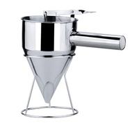 WJUHYGTF Pelle À Pâte De 1200 ML avec Support Et Diverses Buses Distributeur De Pâte À Crêpes Entonnoir De Cuisson en Acier Inoxydable pour Desserts Gaufres À Gâteau,21mm,1200ml