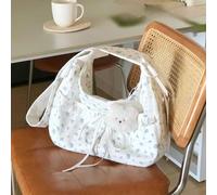 WJUHYGTF Sac À Bandoulière en Toile pour Femmes, Sac À Bandoulière Mignon en Toile Floral Floral Nouvel Arc Nourriture Sacs À Main Tote Books Sac pour Les Filles,Multi Colored