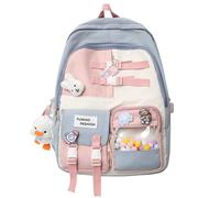 WJUHYGTF Sac À Dos Kawaii Tote Bag pour Femmes, avec Broche Kawaii Et Peluche Esthétique Japonaise Sac À Main Décontracté De Mode Sac À Bandoulière pour Adolescentes,C,M