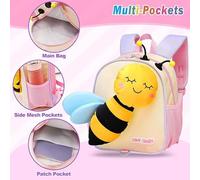 WJUHYGTF Sac À Dos pour Enfants Garçons Filles Jardin d'enfants Sac À Dos Étanche Léger Sac À Dos Animaux Mignons Préscolaire Enfants Sacs À Dos Tout-Petit Bébé,Rose