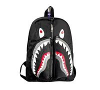 WJUHYGTF Sac À Dos Requin pour Garçons Et Filles, Sac De Livre Camouflage, Sac De Voyage Léger avec Sangle Réglable, Sac À Dos Décontracté, Enfants,Noir