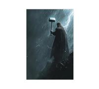 WJWART Poster sur toile Thor, Dieu nordique du tonnerre pour décoration de chambre à coucher, cadeau 20 x 30 cm