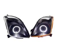 Wjwftcmk Phare avant Pour Suzuki Pour Swift Amélioré À Double Lentilles LED Angel Eyes Feux De Jour Avec Clignotant Ensemble Phare Voiture