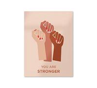 WJWGP Toile Peinture Fille Puissance Impression Féministe Illustration Affiche Femme Forte Femelle Art Mur Photo Femme Chambre Décor Filles Cadeau 40x60 cm Pas de Cadre