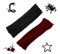 WJWINER 200 Pcs Cure-Pipe, Fil de Cure-Pipe Pliable, Fil Chenille, Peluche Incurvée, Chenille Loisir Creatif, 30cm X 6mm, pour la Décoration Créative de Bricolage Artistique et Artisanal