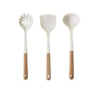 WJWINER 3 Pièces Spatule Cuisine, Ustensiles de Cuisine en Silicone, Spatule Silicone, Ustensiles de Cuisine Résistants à la Chaleur pour Mélanger, Égoutter, Remuer