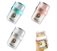 WJWINER Réutilisables Bol Muesli a Emporter Lot de 3, Bol Yaourt a Emporter, Repas Bol Muesli a Emporter Tasse de Céréales avec Une Cuillère Convient au, pour les Salades, les Céréales, le Lait
