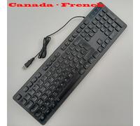 WJWWO Clavier CâBlé 104 Touches, Interface USB, Clavier Muet, Clavier dans Diverses Langues Adapté à Un Ordinateur Portable Pc Pratique CanadaFrench-B