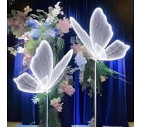 WJWWR Lampadaire LED Papillon, éClairage DéCoratif en Dentelle RéGlable, Plafonnier à Double Usage Et Plafonnier Suspendu pour Les FêTes De Mariage, DéCoration De La Maison B-120cm