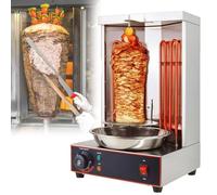 WJWWR Machine à Grill Shawarma, Gril Vertical Électrique de 5,9 kg avec 2 Tubes Chauffants (50℃-300℃), Four à Rôtisserie Gyro sans Fumée pour Kebab de Poulet, Fêtes Domestiques