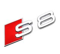 WJWZZGYL Auto Emblème Autocollant pour AUD-i S3 S4 S5 S6 S7 S8,Sticker 3D Personnalisé pour Coffre avec Lettres Décoratif Voiture Style Accessoires,Silver-S8