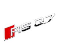WJWZZGYL Auto Emblème Autocollant pour AUD-i S7 RSQ3 RSQ4 RSQ5 RSQ7 RSQ8,Sticker 3D Personnalisé pour Coffre avec Lettres Décoratif Voiture Style Accessoires,Silver-RSQ7
