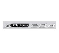 WJWZZGYL Auto Emblème Autocollant pour B-MW M X1 X2 X3 X4 X5 X6 X7 XDrive SDrive Series,Sticker 3D Personnalisé pour Coffre avec Lettres Décoratif Voiture Style Accessoires,Silver-XDrive20d