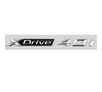 WJWZZGYL Auto Emblème Autocollant pour B-MW M X1 X2 X3 X4 X5 X6 X7 XDrive SDrive Series,Sticker 3D Personnalisé pour Coffre avec Lettres Décoratif Voiture Style Accessoires,Silver-XDrive40i