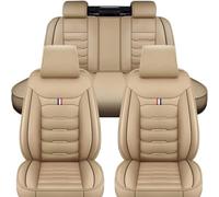 WJWZZGYL Housse Voiture Siege pour Ford Ecosport 2018-2023,sur Mesure 5 Places Cuir Confortables Respirant Housse de Protection de Sièges Interieu Accessoire,B/Beige