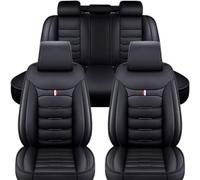 WJWZZGYL Housse Voiture Siege pour Suzuki Vitara 2016-2023,sur Mesure 5 Places Cuir Confortables Respirant Housse de Protection de Sièges Interieu Accessoire,A/Black
