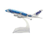 WJXNNON Avion moulé sous Pression en Alliage métallique 16 cm pour modèle d'avion A380 de la Compagnie aérienne Japonaise ANA, Motif Tortue de mer