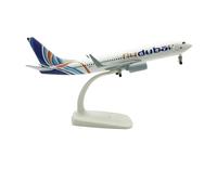 WJXNNON Modèle d'avion Boeing 737 de Dubai Airways, en Alliage moulé sous Pression avec Support, présentoir Cadeau, 16 cm et 20 cm(20CM)
