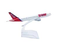 WJXNNON Modèle d'avion Boeing 777 de Brazilian Airlines, Jouet de décoration aéronautique, Collection 16 cm, échelle 1:400