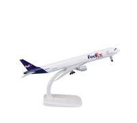 WJXNNON Modèle d'avion en Alliage Métallique De 20 Cm pour Fedex Express Airlines 777, Kits À Construire avec Roues, Trains D'atterrissage Et Maquette d'avion