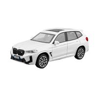 WJXNNON Modèle De Voiture Moulé sous Pression en Alliage Métallique pour SUV BMW X3M, Simulation Sonore Et Lumineuse, Ornement, Cadeau De Vacances, 1:32(White)