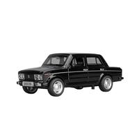 WJXNNON Modèles De Voitures en Alliage pour LADA 2106, Jouets Moulés sous Pression, Moulage en Métal, Musique, Lumière, Ornement, Modèles De Voitures 1:32(Black)