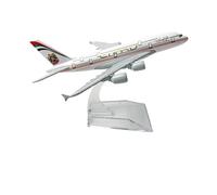 WJXNNON pour Etihad Airways Airbus A380 Modèle d'avion Simulation Avion De Ligne Alliage Statique Cadeau Ornement 16CM