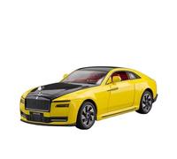 WJXNNON pour Rolls Royce Alliage Moulé sous Pression Modèle De Voiture Son & Lumière Collection Cadeaux Cadeau De Noël pour Cadeaux 1:24(Yellow)