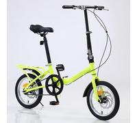 WJYCGFKJ Vélo Pliant 16 Pouces à Vitesse Unique avec Freins à Disque Double - Siège et Guidon Réglables, Bicyclette Portable pour Adultes, Parfait pour Les Transports en Commun et Les Petits Espaces