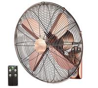 WJYCGFKJ Ventilateur Mural Oscillant Mural, Ventilateur Mural Industriel Rétro en Métal avec Télécommande, 3 Réglages De Vitesse, 3 Modes, Fonctionnement Silencieux (14 Pouces)