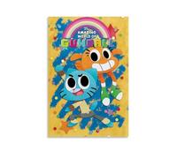 WJYCHEND Poster sur toile The Amazing World of Gumball - Art mural - Décoration murale - Pour chambre à coucher - 30 x 45 cm - Style sans cadre