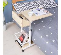 WJYLM Bureau Support pour Ordinateur Portable Bureau Ordinateur en Bois, Mobile réglable Table pour Ordinateur Portable Séjour lit réglable Chambre End Table Basse Mode Meubles,103-2 Beige