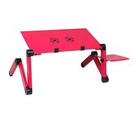 WJYLM en Alliage d'aluminium Table réglable pour Ordinateur Portable Portable Pliant Ordinateur Portable Support de Bureau Table d'ordinateur pour canapé-lit, Pliant Riser Bureau,HH3468SDRE