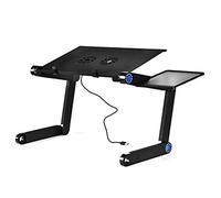 WJYLM en Alliage d'aluminium Table réglable pour Ordinateur Portable Portable Pliant Ordinateur Portable Support de Bureau Table d'ordinateur pour canapé-lit, Pliant Riser Bureau,HH3468SDBU