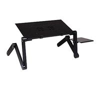 WJYLM en Alliage d'aluminium Table réglable pour Ordinateur Portable Portable Pliant Ordinateur Portable Support de Bureau Table d'ordinateur pour canapé-lit, Pliant Riser Bureau,HH3468SDBL