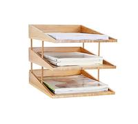 WJYLM Fournitures de bureau Support de fichier, bureau Boîte de rangement en bois Bureau fichier multi-couche Fournitures Rack fichier Book Organizer Crayon rack