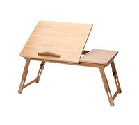WJYLM ordinateur portable Stands, Table pour ordinateur portable Grand lit Plateau réglable Basculement Haut Pliable Table multi-tasking stand Petit déjeuner au service Bamboo Supporte jusqu'à,L sa...