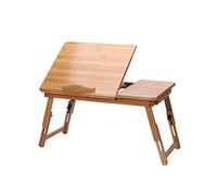 WJYLM ordinateur portable Stands, Table pour ordinateur portable Grand lit Plateau réglable Basculement Haut Pliable Table multi-tasking stand Petit déjeuner au service Bamboo Supporte jusqu'à,S sa...