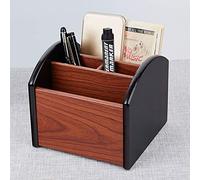 WJYLM Pen Holder, Post-it Organisateur de Table, Organisateur de Bureau en Bois, 2 étagères, Fournitures de Bureau, Rangement, Accessoires de Bureau, pour la Maison, Cuisine