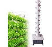 WJYTDHIQS Tour hydroponique 45 Trous 15 étages, système de Culture aquaponique, kit aéroponique pour Jardin Herbes, Fruits et légumes avec Pompe hydratante, Adaptateur